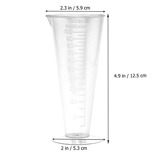 UPKOCH 2 stücke 100 ml Kunststoff Messbecher mit Skala Kegel Cocktail Gläser Messbecher zum Mischen Farbe Fleck… – Bild 6