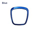 Trapezoid Car Steering Wheel Sticker Aluminum Body Emblem Trim Fit for Audi A3/A4L/A6L S4/Q3/Q5 (Blue)