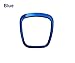 Trapezoid Car Steering Wheel Sticker Aluminum Body Emblem Trim Fit for Audi A3/A4L/A6L S4/Q3/Q5 (Blue)