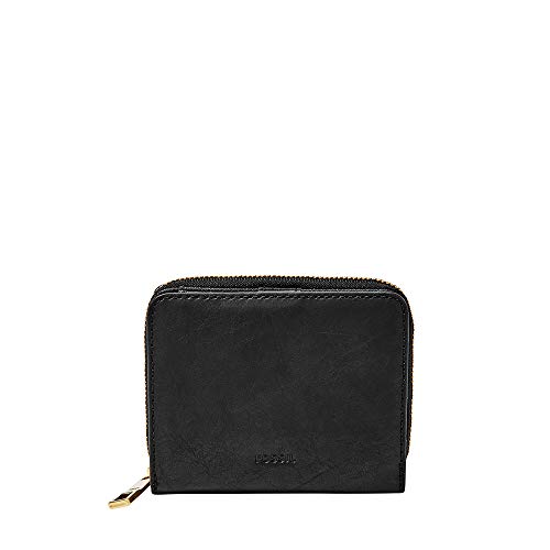 Fossil Women's Emma RFID Mini Multifunction Wallet, Black, One Size