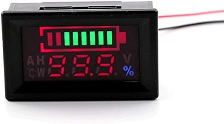 utipower Multifunctional 12V LCD Battery Capacity Monitor Gauge Meter for Lead-Acid Battery Motorcycle Golf Cart Car, Full Closure, Waterproof