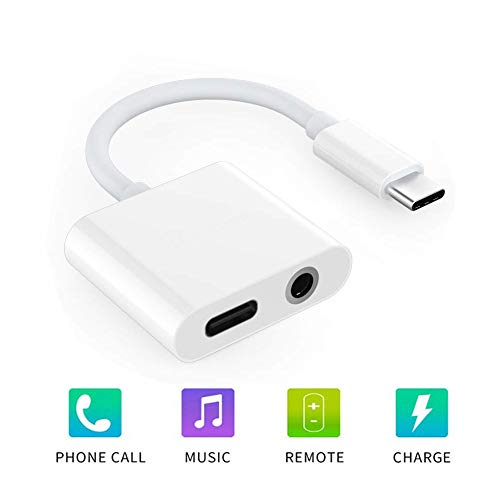 Pixel 3 Headphone Adapter, King Tec USB Type C to 3.5mm Headphone Jack and Charging Dongle Adapter for Pixel 2/ 2XL/3/3XL …