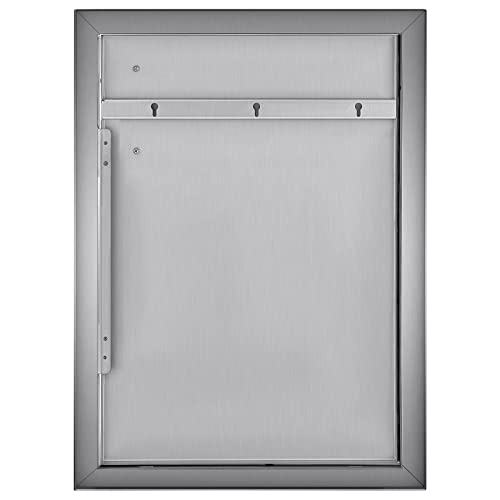 Mophorn BBQ Access Door 16 x 22 Inch Vertical Outdoor Kitchen Door Left