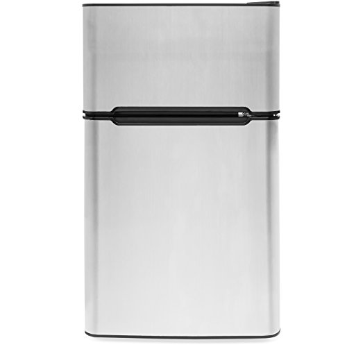image for Best Choice Products 34in Double Door Stainless Steel Mini Refrigerato