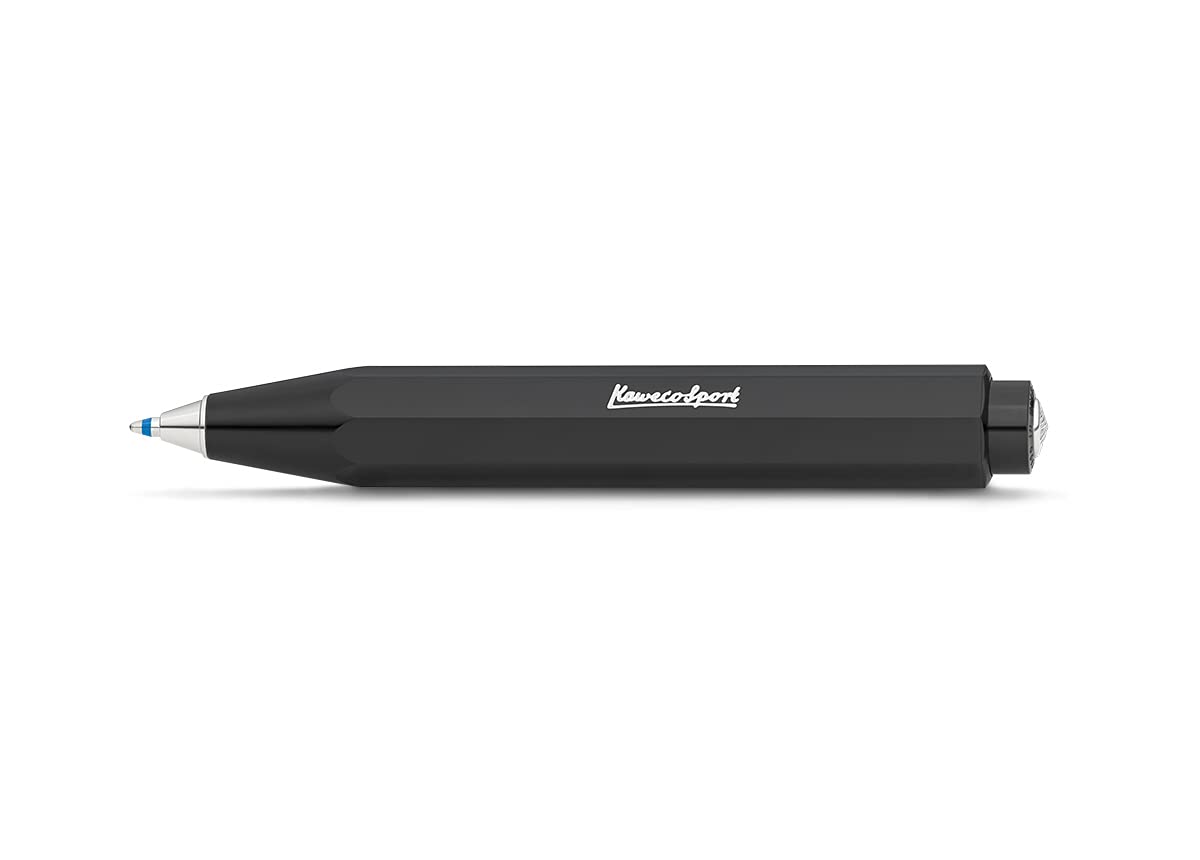 Kaweco SKYLINE SPORT Ball Pen Black I Retractable Ballpoint Pen in Summery Design with Standard D1 Refills I Exclusive Biro 10.5 cm — image 1