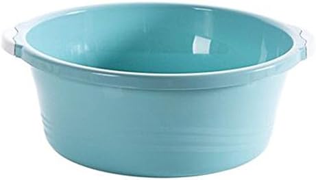 Battletter Thickening Home Plastic Washbasin (Large size:14.17x9.84x5.91inches, Blue)