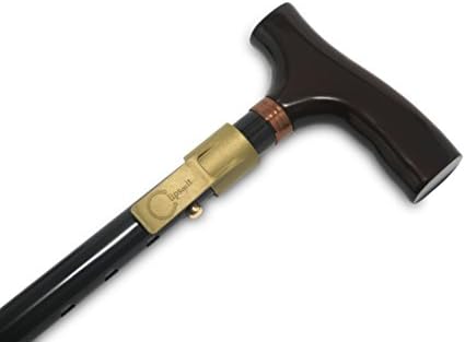 ClipsonTM #1 Best Seller Cane Holder for Walking Stick and Walking Cane. Israeli Engineering Product By Clipsonit Evolved From a Personal Need. (Gold)