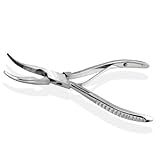 Stainless Steel 8 in. Fishing Pliers Hook Remover - Angled Needle Nose - Line Cutter - Lanyard Hole