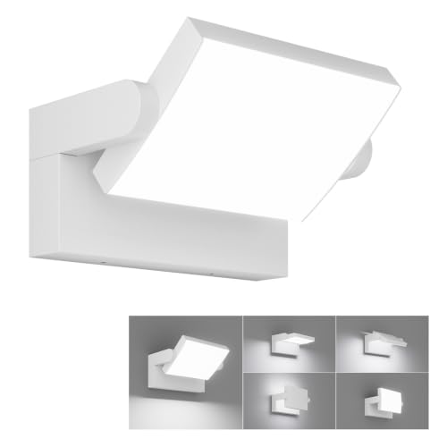 Klighten 24W Außenwandleuchte LED Außenlampe, Weiß, Kaltes Weiß 6000K