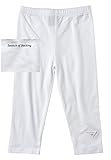 Sportoli® Baby Girls and Toddlers Cotton Blend Jersey Knit Solid Long Leggings - White (Size 4T)
