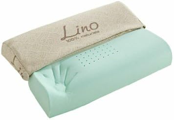 Magniflex Ergonomic Wave GeoEthic Geogreen All Natural Orthopedic Memory Foam Pillow - Italian Hypoallergenic with Lino Fabric Cover