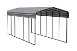 Arrow Carports Galvanized Steel Carport, Compact