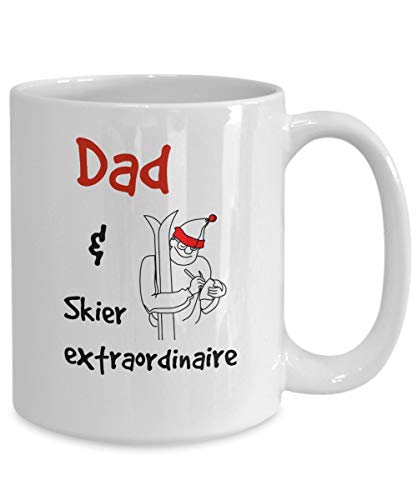 Ski dad extraordinaire, the ski dad, activities with dad, outdoor dad, winter sports mug- Coffee Mug, Tea Mug, Cute Mug - Gift, cute gift, Souvenir, 11oz, 15oz