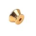 2pcs Guitar Strap Locks Metal Strap Buttons Metal End Pins Flat Head for Acoustic Classical Electric Guitar Bass Ukulele, Gold(Pack of 2)