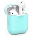 ZALU Compatible for AirPods Case Protective Silicone Cover and Skin for AirPods Charging Case 2 & 1 [Front LED not Visible] [Wireless Rechargeable] (Mint Green)