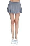 Women's Gym Dri-fit Athleta Skorts With Underwear Covered (Grey, Medium)