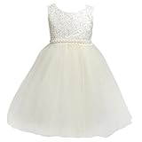 Merry Day Flower Girl Dress Toddler Formal Baptism Ball Gown for 1M-10T