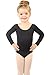 Elowel Girls' Team Basics Long Sleeve Leotard Black (size-6-8)