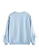 Romwe Women's Casual Eyelet Tie Sleeve Round Neck Sweatshirt Pullovers Top