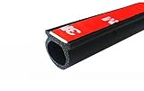 D-Shape Door Seal 0.59" Height X 0.47" Width, Weather Stripping Hollow Black (10 Feet)