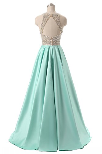 HEIMO Women's Sequined Keyhole Back Evening Party Gowns Beaded Formal Prom Dresses Long H123 14 2-Grape