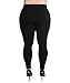 Zerdocean Women's Plus Size 100% Cotton Fleece Lined Thermal Full Length Leggings