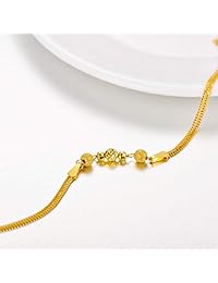 SISGEM Pulsera de oro amarillo sólido de 18 quilates para mujer, pulsera de cadena de oro real ajustable (0.091 in, 6,5 "-7,7")