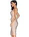 Meilun Women Rayon Celebrity Strap Peplum Midi Bodycon Bandage Dress