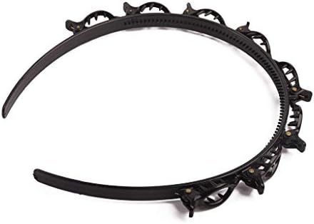 Double Bangs Hairstyle Hairpin, Twist Clip Headband with Toothed Headband Braid Tool, Women Fashion Hair Accessories, DIY Hair Bands Headbands for Women Girls (Black) 4 Double Bangs Hairstyle Hairpin, Twist Clip Headband with Toothed Headband Braid Tool, Women Fashion Hair Accessories, DIY Hair Bands Headbands for Women Girls (Black)