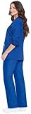 ScrubZone by Landau Women's Warm Up Solid Scrub Jacket Small Navy