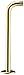 Danze D481027PBV Right Angle Showerarm with Flange, 15-Inch, Polished Brass PBV