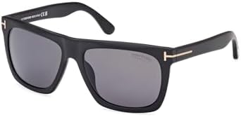 Amazon.com: Tom Ford Rectangular Sunglasses TF513 Morgan 01W Black