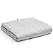 YnM Exclusive Weighted Blanket, Soothing Cotton, Smallest Compartments with Glass Beads, Bed Blanket for One Person of 140lbs, Ideal for Twin/Full Bed (48x72 Inches, 15 Pounds, Light Grey)