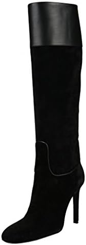 Roger Vivier Women's Black Suede Leather High Heel Boots Shoes US 10 IT 40;
