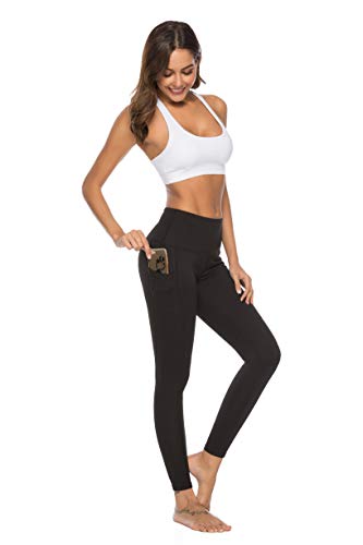 RURING Women's High Waist Yoga Pants Tummy Control Workout Running 4 Way Stretch Yoga Leggings