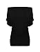 Sejora 2005 Convertible Short Sleeve Dolman Tunic Top - (Black, XX-Large)