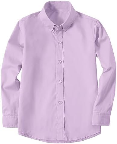 2t purple dress shirt Boys Long Sleeve Oxford Button Up Shirt - Lovely Lavender - PURPLE