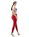Tesla CLSL TM-FYP52-RED_Medium Yoga Pants High-Waist Tummy Control w Hidden Pocket FYP52