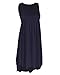 Ineffable Women's Sleeveless Pockets Casual Loose Swing Flare Dress(Blue, M)