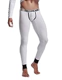 SEOBEAN Men's Low Rise Long John Cotton Pants