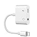 Hightning Jack Headphone Adapter for lphone7/7Plus lpod/lpad/X lphone 8/8Plus 2 in1 Earbuds Audio to 3.5mm Splitter Adaptor Headset Earphone Support Audio + Charge Compatible All Los Systems