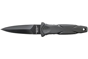 Smith & Wesson SWHRT3BF 7.5in High Carbon S.S. Full Tang Fixed Blade Knife with 3.5in False Edge Blade and TPR Handle for Outdoor, Tactical, Survival and EDC