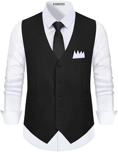 Amazon.com: COOFANDY Mens Suit Vest Formal Dress Blazer Vests Slim