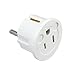 Instapark IPA-20-6P Heavy-duty USA/America Type A (2-Pin) & B (3-Pin) to European Type E & F/Schuko Electrical Wall Outlet/Socket Plug Adapter for Travel, 6-Pack (White)