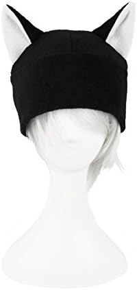 Mrawp Women's Black Fleece Beanie Cat Hat