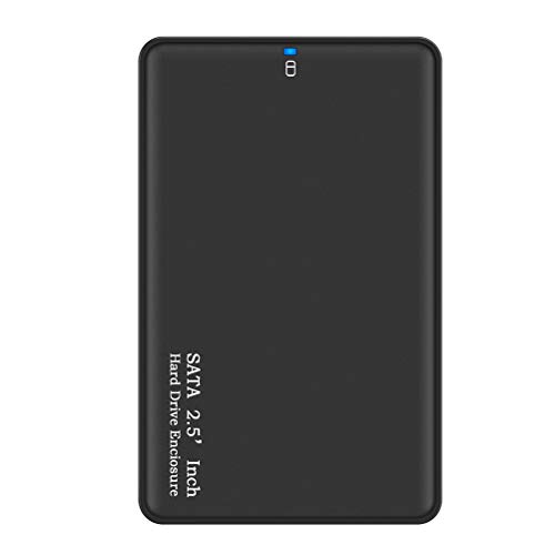 LEDMOMO Portable Tool-Free 2.5 inch External Hard Drive Enclosure USB 3.0 Micro B for 7-9.5mm SATA HDD/SSD up to 2 TB