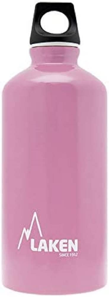 LAKEN Futura Water Bottle, Aluminium Narrow Mouth 0.6L, Pink