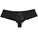 Jaxu Men's Elastic Spandex Thong Boxer Shiny Boxers Briefs Guys Pants Sexy Men Pouch Underwear Black XL