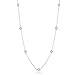 Sterling Silver Round Cubic Zirconia Station Necklace 18