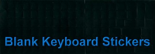 BLANK KEYBOARD STICKER BLACK BACKGROUND FOR DESKTOP, LAPTOP AND NOTEBOOK